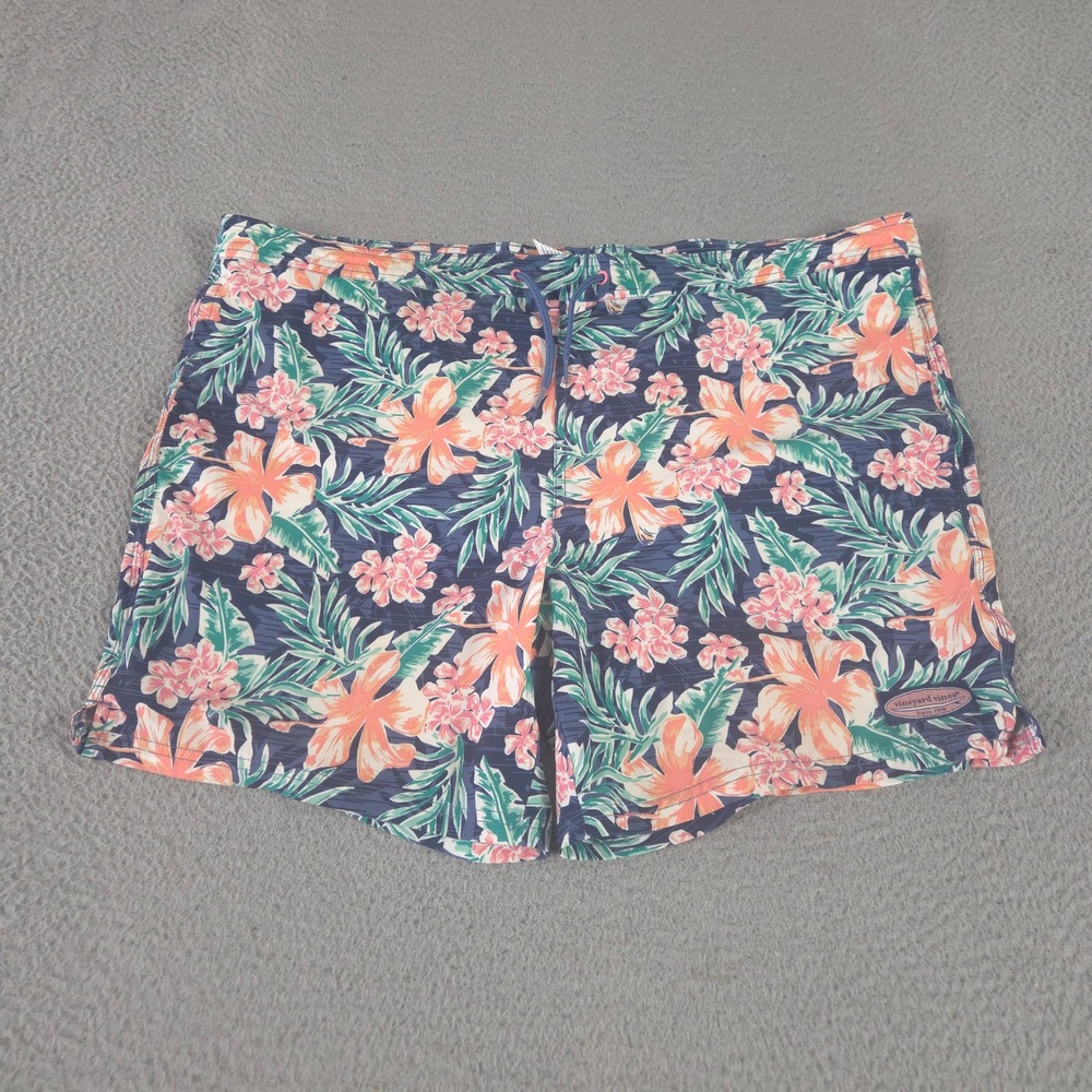 Vineyard Vines Shorts Mens XXXL Chappy Swim Trunk Floral Tropical Mesh Lined 7"